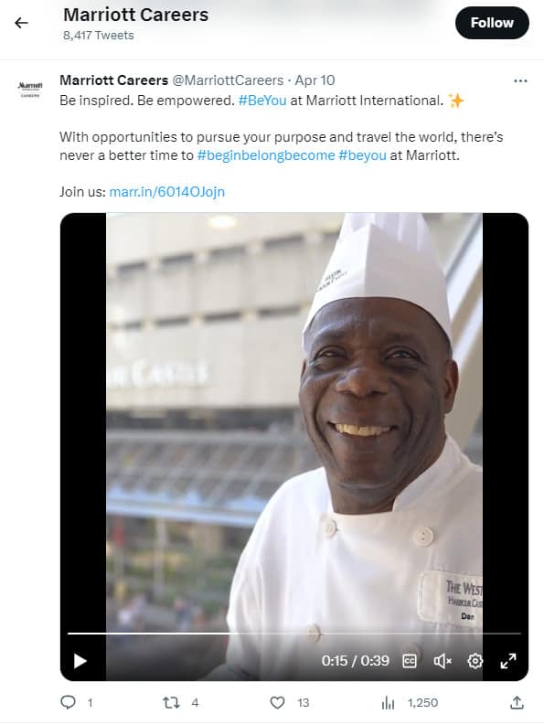 Employee spotlights, or posts that celebrate your employee's achievements can boost engagement.