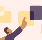 Illustration of a human pointing at options