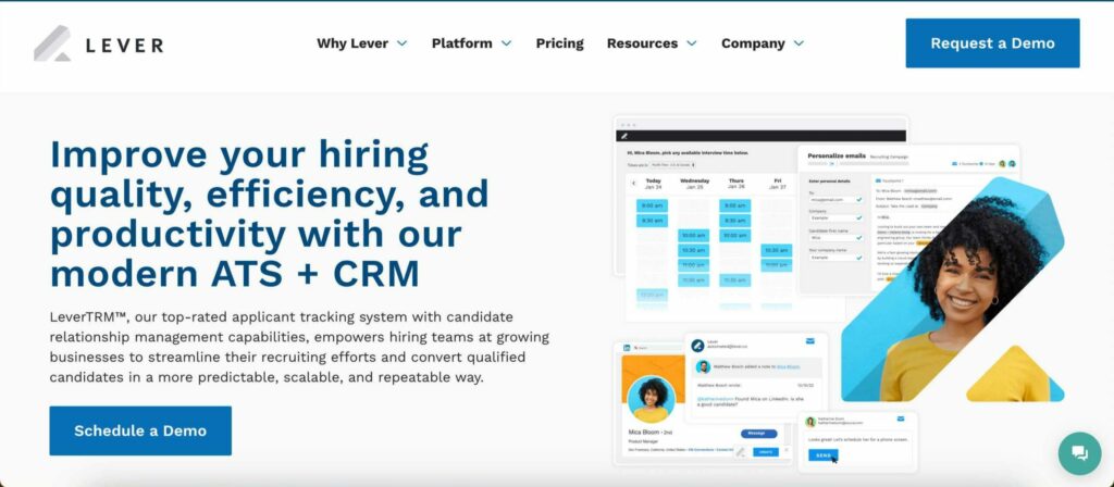 Lever hiring software