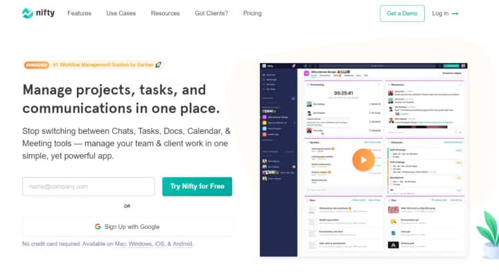 Nifty - Affordable Small Business Project Management Software
