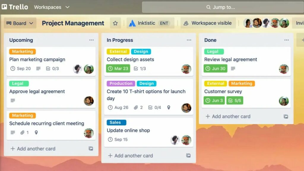 Trello's powerful Kanban boards